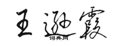 駱恆光王遜霞行書個性簽名怎么寫