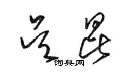 駱恆光吳昆草書個性簽名怎么寫