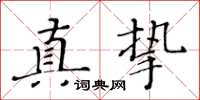 黃華生真摯楷書怎么寫