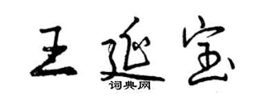 曾慶福王延寶行書個性簽名怎么寫