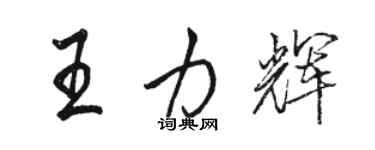 駱恆光王力輝行書個性簽名怎么寫