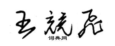 朱錫榮王競飛草書個性簽名怎么寫