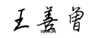 王正良王善曾行書個性簽名怎么寫