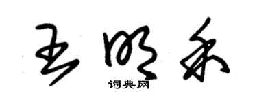 朱錫榮王明禾草書個性簽名怎么寫