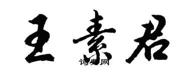 胡問遂王素君行書個性簽名怎么寫