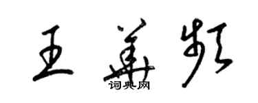 梁錦英王華頻草書個性簽名怎么寫