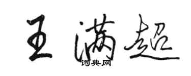 駱恆光王滿超行書個性簽名怎么寫