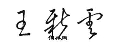 駱恆光王新雲草書個性簽名怎么寫