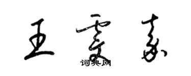 梁錦英王雯嘉草書個性簽名怎么寫