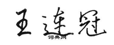 駱恆光王連冠行書個性簽名怎么寫
