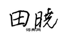王正良田曉行書個性簽名怎么寫