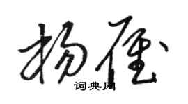 駱恆光楊雁草書個性簽名怎么寫