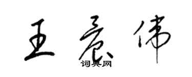 梁錦英王晨偉草書個性簽名怎么寫