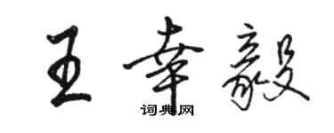 駱恆光王幸毅行書個性簽名怎么寫