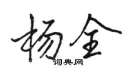 駱恆光楊全行書個性簽名怎么寫