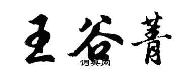 胡問遂王谷菁行書個性簽名怎么寫