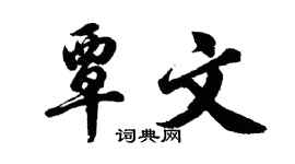胡問遂覃文行書個性簽名怎么寫