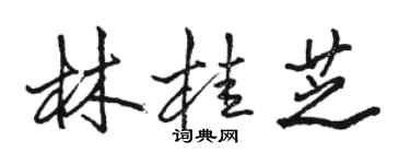 駱恆光林桂芝行書個性簽名怎么寫