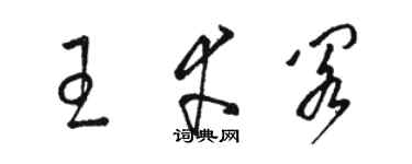 駱恆光王幸閣草書個性簽名怎么寫