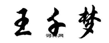 胡問遂王千夢行書個性簽名怎么寫