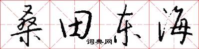 桑田東海怎么寫好看