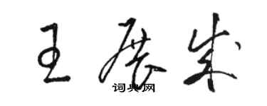 駱恆光王展成草書個性簽名怎么寫