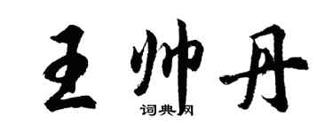 胡問遂王帥丹行書個性簽名怎么寫