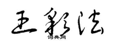 曾慶福王彩法草書個性簽名怎么寫