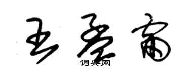 朱錫榮王孟雷草書個性簽名怎么寫