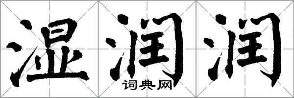 翁闓運濕潤潤楷書怎么寫