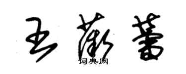 朱錫榮王薇蕾草書個性簽名怎么寫