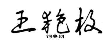曾慶福王艷枚草書個性簽名怎么寫