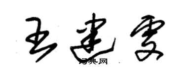 朱錫榮王建雯草書個性簽名怎么寫