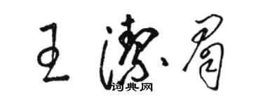 駱恆光王潔眉草書個性簽名怎么寫