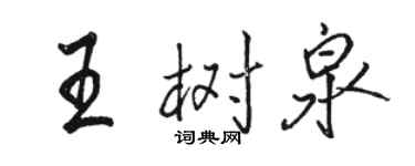 駱恆光王樹泉行書個性簽名怎么寫