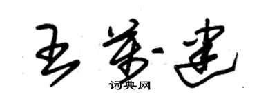 朱錫榮王萬建草書個性簽名怎么寫