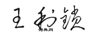 駱恆光王利鎖草書個性簽名怎么寫