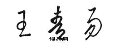 駱恆光王青易草書個性簽名怎么寫