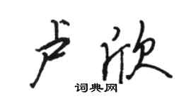 駱恆光盧欣行書個性簽名怎么寫