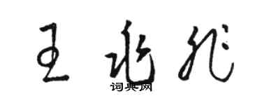 駱恆光王兆非草書個性簽名怎么寫