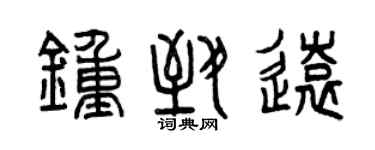 曾慶福鍾致遠篆書個性簽名怎么寫