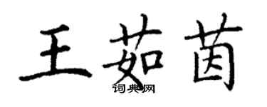 丁謙王茹茵楷書個性簽名怎么寫