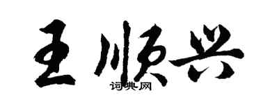 胡問遂王順興行書個性簽名怎么寫