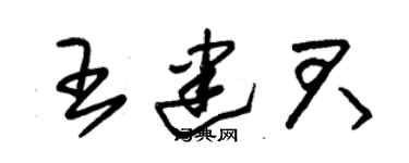 朱錫榮王建君草書個性簽名怎么寫