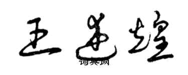 曾慶福王述煌草書個性簽名怎么寫