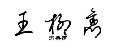 梁錦英王柳雋草書個性簽名怎么寫