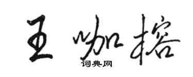 駱恆光王咖榕行書個性簽名怎么寫