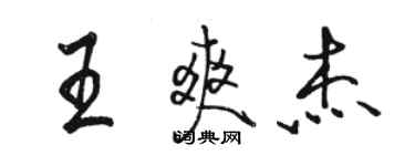 駱恆光王爽傑行書個性簽名怎么寫