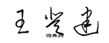 駱恆光王登建草書個性簽名怎么寫