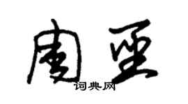 朱錫榮周聖草書個性簽名怎么寫